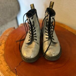 Dr. Martens Kids Silver Boots